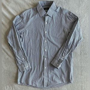 Club Room Blue Plaid Regular Fit Mens Size 15